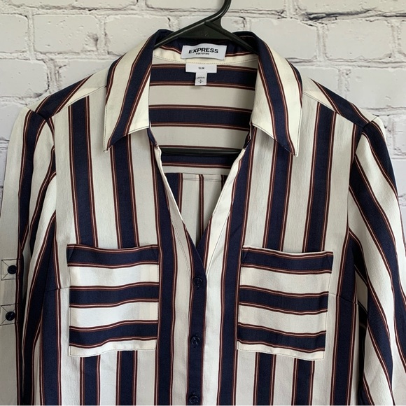 😍 EXPRESS Portofino Slim Long-sleeve Shirt - Picture 2 of 4